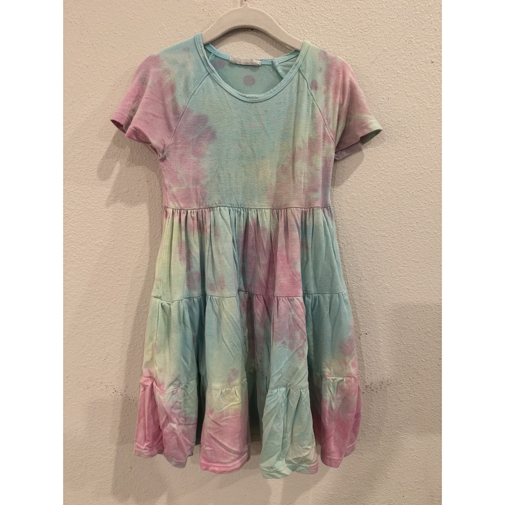 Little Moon Society Tie-Dye Dress 4T Pastel Colors